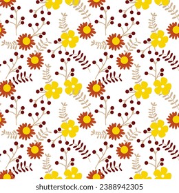 summer floral background Vector seamless. leaf pattern Seamless pattern hand-drawn with tropical leaves. floral seamless pattern with leaves The geometric pattern