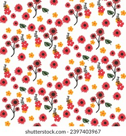 Blumenhintergrund im Sommer Vektor nahtlos. Laubmuster Nahtlose Muster handgezeichnet mit tropischen Blättern. nahtloses, florales Muster mit Blättern Das geometrische Muster
