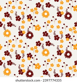 vector de fondo floral de verano sin fisuras. patrón de hojas sin costura dibujado a mano con hojas tropicales. patrón floral sin costuras con hojas El patrón geométrico