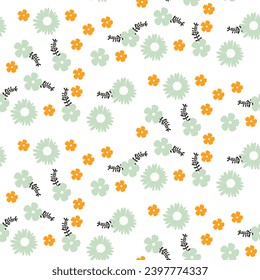 arrière-plan floral d'été Image Vectorielle harmonieux. motif de feuille Motif harmonieux de feuille dessinée à la main avec des feuilles tropicales. motif floral harmonieux avec feuilles Le motif géométrique