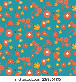 vector de fondo floral de verano sin fisuras. patrón de hojas sin costura dibujado a mano con hojas tropicales. patrón floral sin costuras con hojas El patrón geométrico