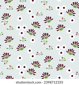 summer floral background Vector seamless. leaf pattern Seamless pattern hand-drawn with tropical leaves. floral seamless pattern with leaves The geometric pattern