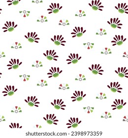 summer floral background Vector seamless. leaf pattern Seamless pattern hand-drawn with tropical leaves. floral seamless pattern with leaves The geometric pattern