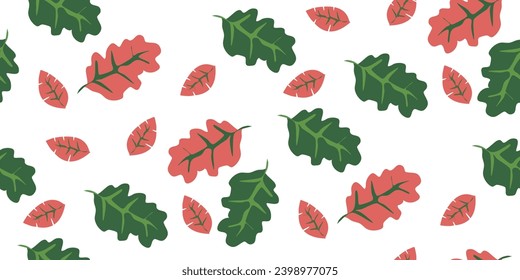 vector de fondo floral de verano sin fisuras. patrón de hojas sin costura dibujado a mano con hojas tropicales. patrón floral sin costuras con hojas El patrón geométrico