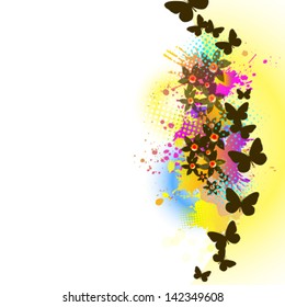 Summer floral colored abstraction
