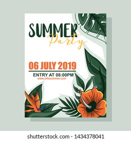 Summer Floral Design, Tropical, Flowers Design, 