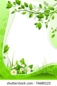Summer floral frame