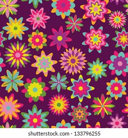 summer floral garden seamless pattern