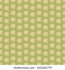 Summer floral pattern with abstract chamomiles. Seamless vector illustration