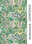 Summer floral pattern looking like unfinished watercolors, perfect for textiles and decoration