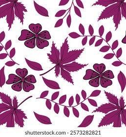 Summer floral pattern looking like unfinished watercolors, perfect for textiles and decoration