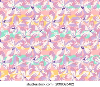 Patrón veraniego floral, perfecto para tejidos y decoración