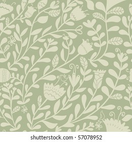Summer floral seamless pattern