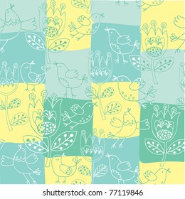 summer floral seamless pattern