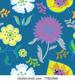 summer floral seamless pattern