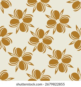 Patrón sin costuras floral de verano. Plantas de pradera en flor. Flores abstractas artísticas y hojas repetidas impresión. Vector dibujado ilustración botánica.