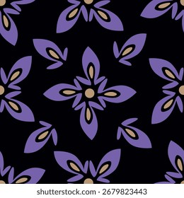 Padrão floral de verão sem emenda. Plantas de prados florescentes. Flores e folhas abstratas artísticas repetidas estampas. Ilustração botânica desenhada por vetor.