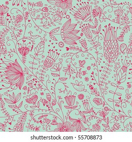 Summer floral seamless pattern for cute wallpapers