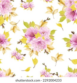 summer floral seamless pattern design