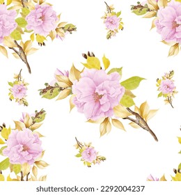 summer floral seamless pattern design