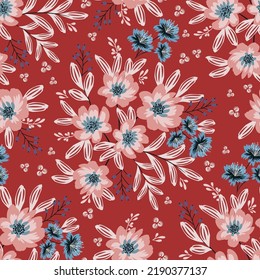 Vector floral veraniego sin soldadura
