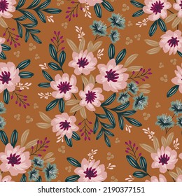 Summer Floral Vector Seamless Patten