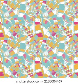 Summer Floral Vector Seamless Pattern with Tropic Palm Leaves. Exotic Modern Pint. Trendy Tropical Nature Background. Nature Inspired Design Good for Textile, Wallpaper, Covers, Posters, Banners.