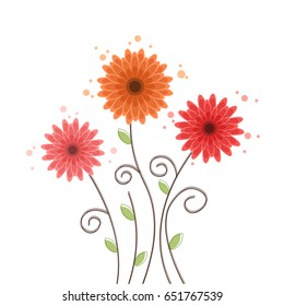 Summer flower background Gerbera