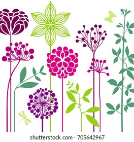 Summer flower bed