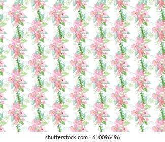 Summer flower composition with delicate light flowers. Vector illustration.