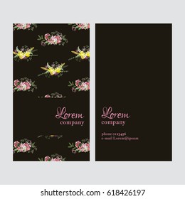 Summer flower composition with delicate light flowers. Vector illustration.