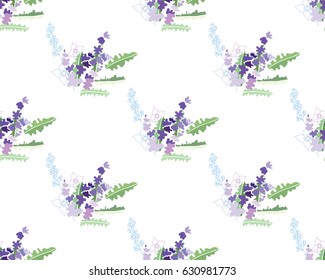 Summer flower composition with delicate light flowers. Vector illustration.
