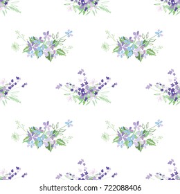 Summer flower composition with delicate light flowers. Vector illustration.