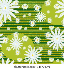 Summer flower daisy seamless pattern