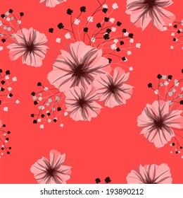 Summer flower for design. Vector illustration.Transparency leaf.