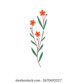 Flor de verano elemento dibujado a mano