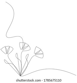 Summer flower on white. Vector illustration