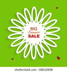 Summer flower sale design template