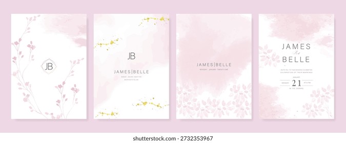 Conjunto invitación Boda flores