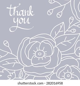 Summer flowers bouquet card design vector