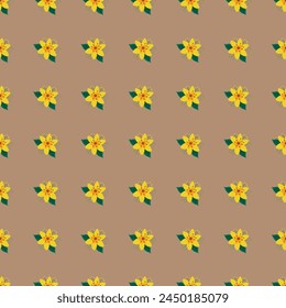 Summer Flowers At Dawn Seamless Vector Pattern Design
