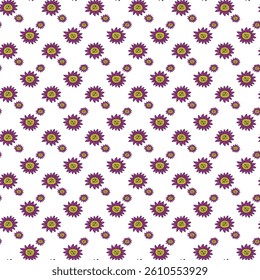 Summer Flowers At Dawn Seamless Vector Pattern Design 