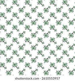 Summer Flowers At Dawn Seamless Vector Pattern Design 