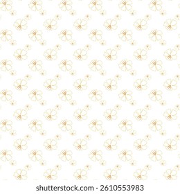 Summer Flowers At Dawn Seamless Vector Pattern Design 