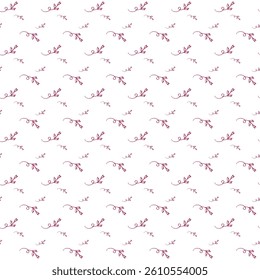 Summer Flowers At Dawn Seamless Vector Pattern Design 