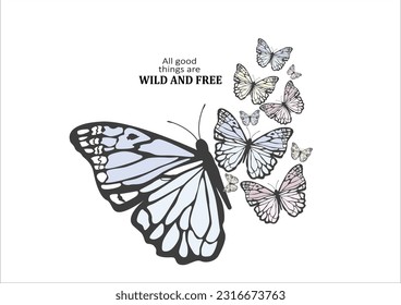 summer flowers hand drawn design vector