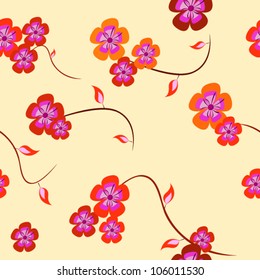Summer flowers pattern