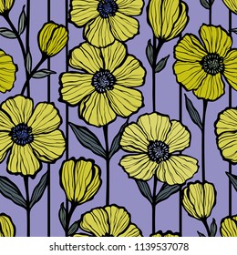 Summer flowers pattern