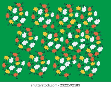 el patrón de flores de verano está hecho para papel pintado y otras necesidades de gráficos visuales