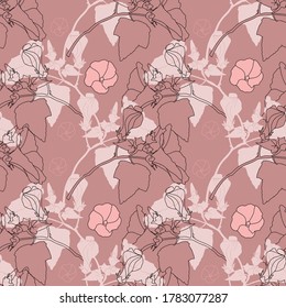 Flores de verano sin fisuras. Imagen sobre fondo blanco y de color.
